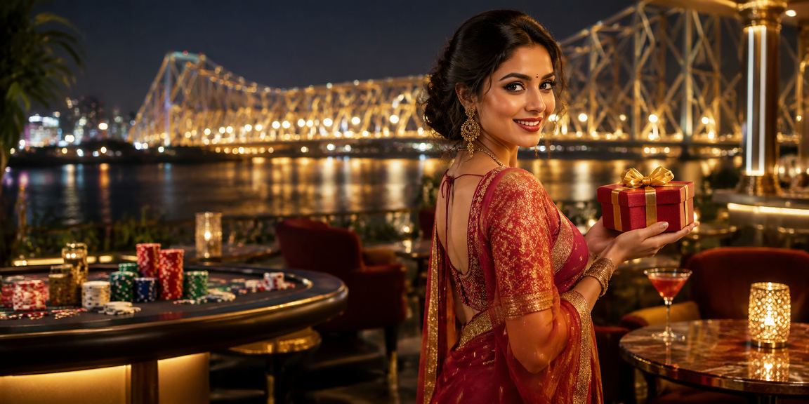User registering on 140001 casino app in vibrant Indian setting